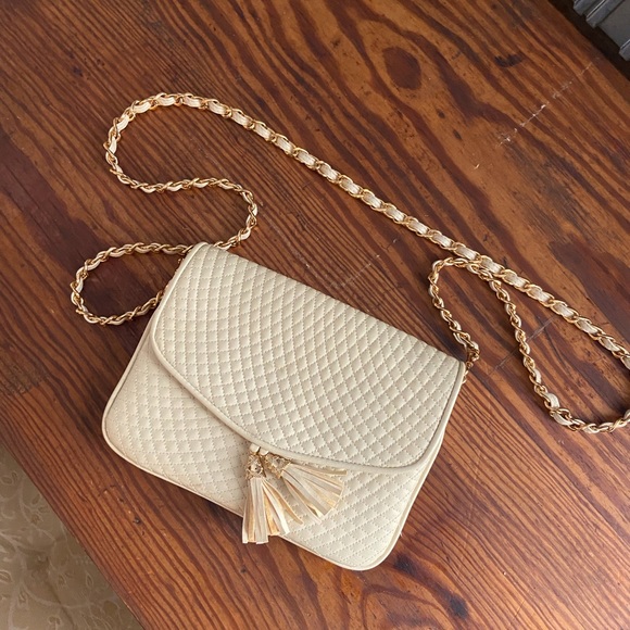Worthington Bags Clearance Cream Leather Crossbody Bag With Quilted